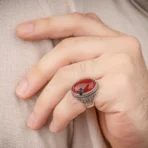 ⁦خاتم عقيق يمني⁩ - الصورة ⁦3⁩